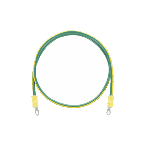 Jumper para Puesta a Tierra con Cable 8 AWG con Conectores de Ojo de 50 cm.
