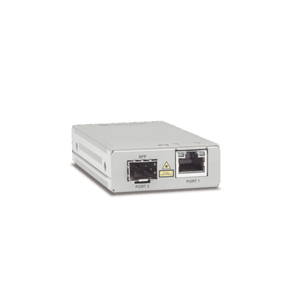 Convertidor de medios Gigabit Ethernet a fibra óptica con puerto SFP, con fuente de alimentación multi-región