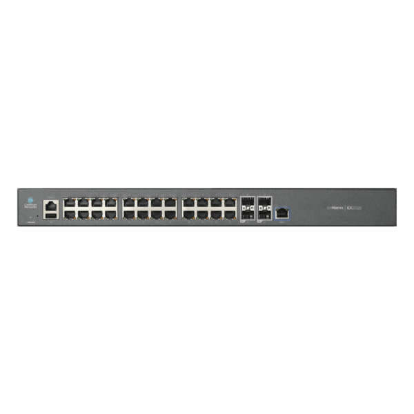 Switch cnMatrix EX2028 capa 3 de 28 puertos (24 Ethernet Gigabit, 4 SFP+) administración desde la Nube (MX-EX2028XXA-U)