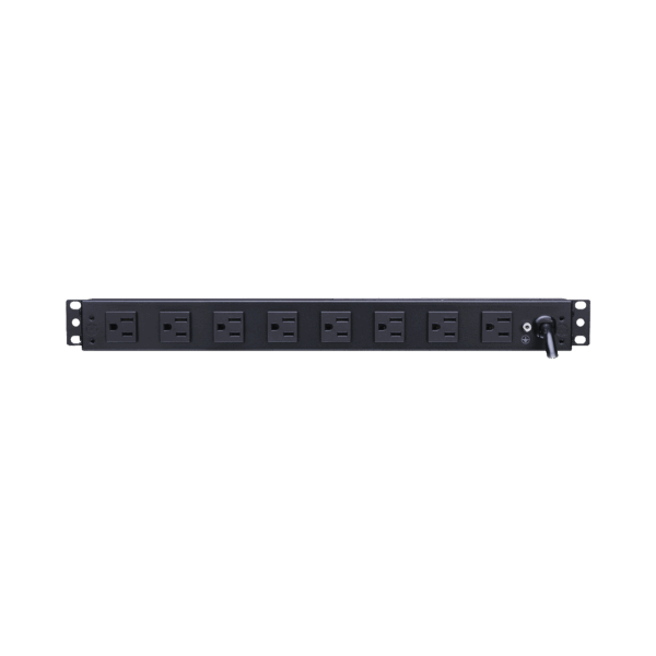 PDU Básico Para Distribución de Energía, Con 8 Tomas NEMA 5-15R Traseras, 1UR, 15 Amp, 120 Vca