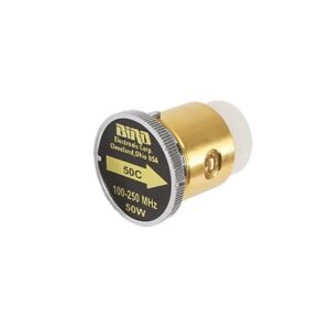 Elemento de 50 Watt en linea 7/8″ para Wattmetro BIRD 43 en Rango de Frecuencia de 100 a 250 MHz.