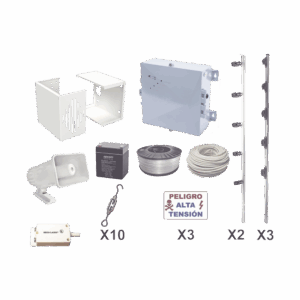 KIT ESENCIAL PARA 25Mts PERIMETRALES DE CERCO ELÉCTRICO PARA...