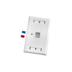 Placa de pared de 1 puerto, Keystone, con espacio para etiqu...