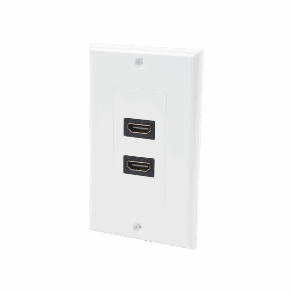 Placa de pared de 2 puertos HDMI hembra a hembra
