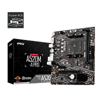 MB MSI A520 AMD S-AM4 3A GEN/2XDDR4 3200/HDMI/DVI/4XUSB 3.2/...