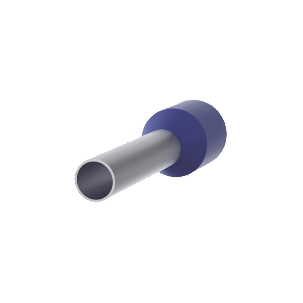 Ferrule Aislado Para Cables 14 AWG, PIN de 12 mm de Longitud, Mango Color Azul, Paquete de 500pz
