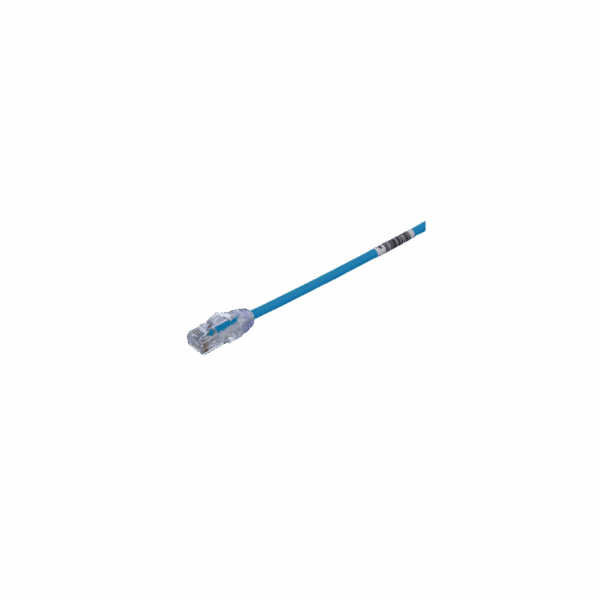 Cable de Parcheo UTP Cat6A, CM/LSZH, Diámetro Reducido (28AWG), Color Azul, 30 ft