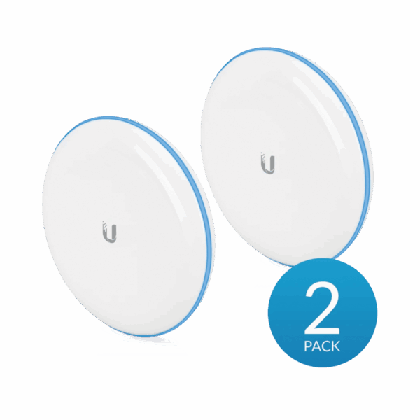 Kit UniFi Building Bridge de 1+ Gbps en 60 GHz con radio redundante en 5 GHz, alcance de hasta 500 m