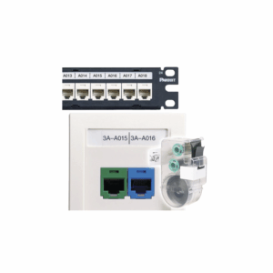 Casete de 125 Etiquetas Adhesivas, para Patch Panel, Face Pl...