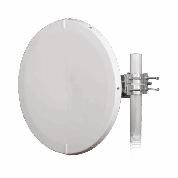 Antena Direccional de Alto Rendimiento / 31 dBi / 2 ft / 5.9-7 GHz / Conectores RP-SMA / Alto Aislamiento al Ruido / Fácil Montaje y herraje de acero inoxidable /  Radomo Incluido