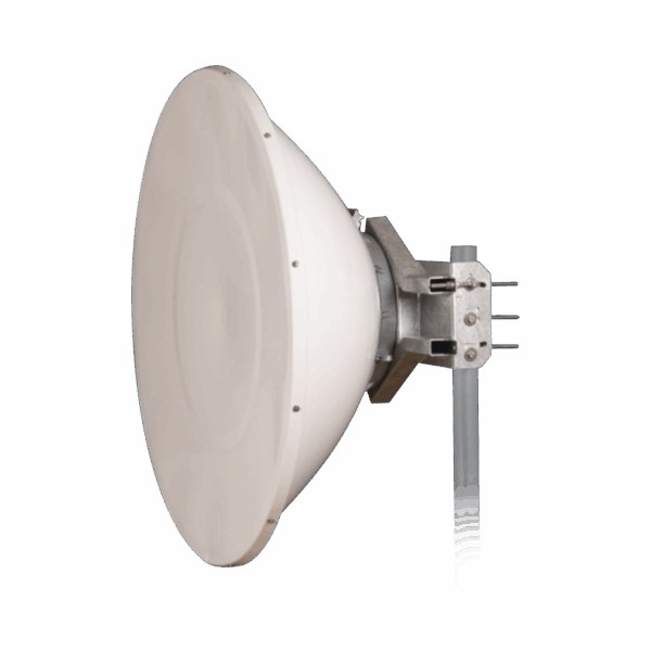 Antena Direccional de Alto Rendimiento / 35.5 dBi / 4 ft / 5.9-7 GHz / Conectores RP-SMA / Alto Aislamiento al Ruido / Fácil Montaje y herraje de acero inoxidable /  Radomo Incluido