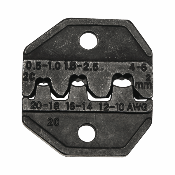 Matriz Ponchadora, Terminales  sin Aislamiento o de Cilindro Abierto, 10-20 AWG. Compatible con Pinza Ponchadora VDV200-010