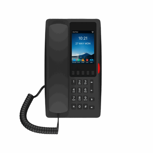 TELEFONO IP WI-FI HOTELERO C/POE C/PUERTO USB P/CARGA Y PANTALLA LCD D/3.5IN