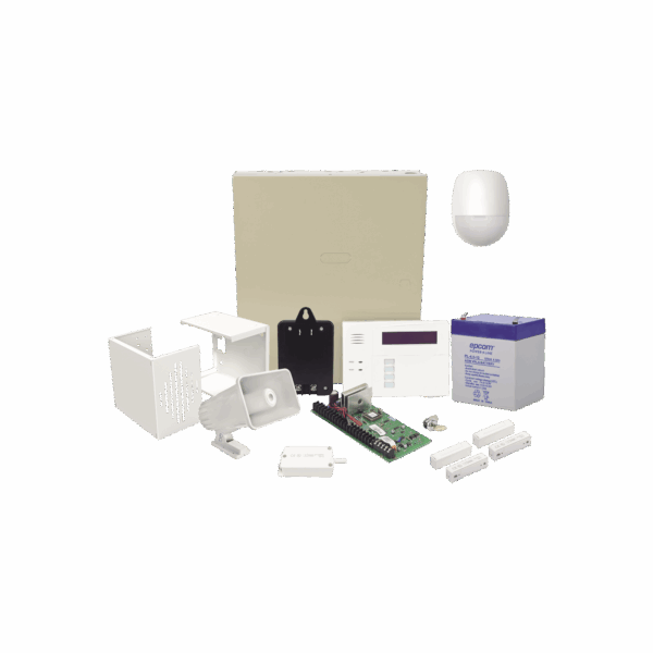 Kit Cableado con VISTA48/6160RF, Batería, Transformador, Sensor Pir, Contactos Magnéticos, Sirena, Gabinete de sirena y Tamper