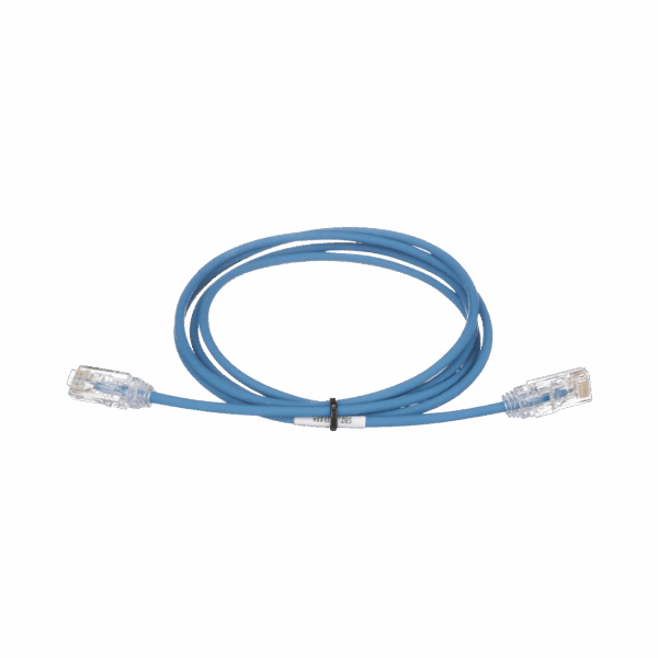 Cable de Parcheo TX6, UTP Cat6, Diámetro Reducido (28AWG), Color Azul, 7ft
