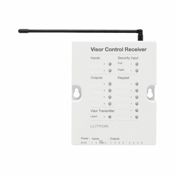 (RadoiRA2) Receptor de control para puertas de garage, regulador de iluminación. 120V, 4 salidas de relay y 2 entradas. Complementar con RRMAIN de RadioRa2 Lutron.