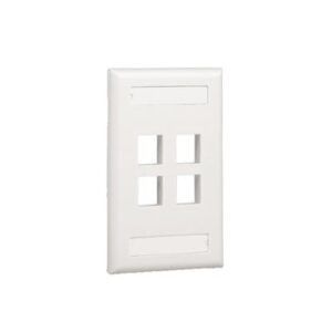 Placa de Pared Vertical, Salida Para 4 Puertos Keystone, Con...