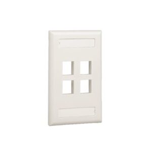 Placa de Pared Vertical, Salida Para 4 Puertos Keystone, Con...
