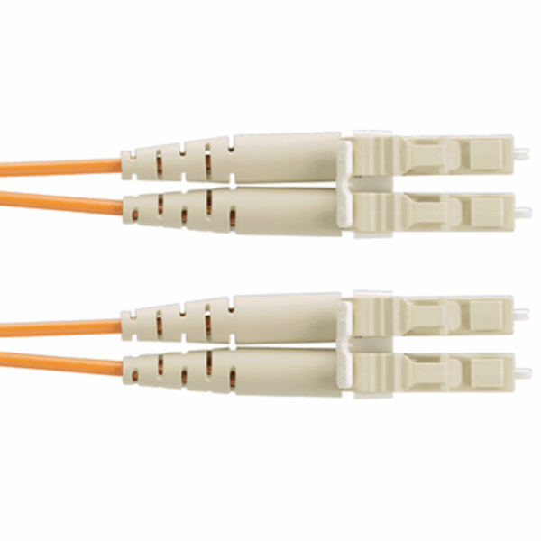 Jumper de Fibra Optica Multimodo 62.5/125 OM1, LC-LC Duplex, OFNR (Riser), Color Naranja, 2 Metros