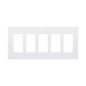 Placa de pared 5 espacios, para atenuador (dimmer), switch ó...