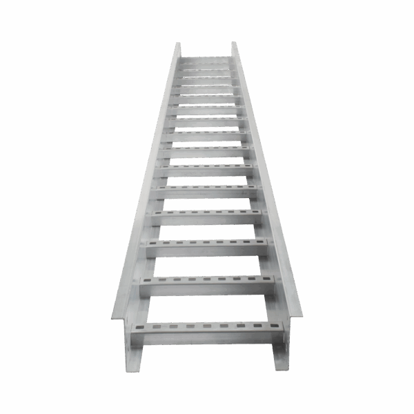 Escalera de Aluminio Portacables / Perfil Z / Peralte 3 1/4" /Paso 9" / Ancho 6" / 3.66 metros / Capacidad Máx. 137 Cables / Incluye Cople Union y Tornillería