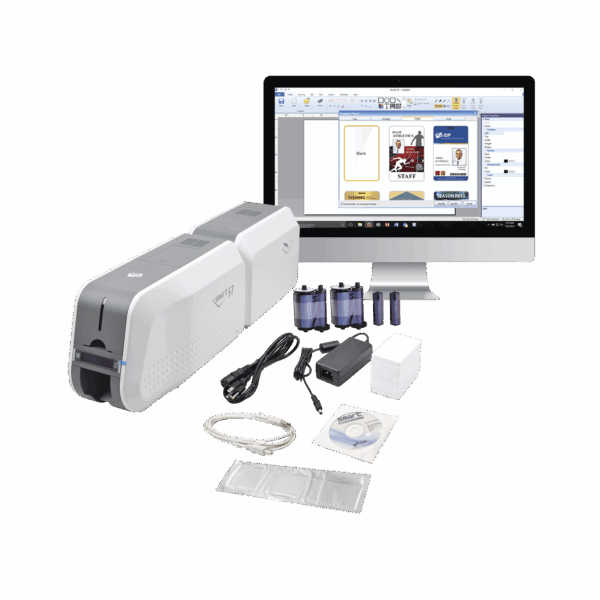 Kit Impresora SMART51L / Con Laminador /DOBLE Lado/3 Años Garantia / Incluye 2 x  RibbonColor / 100 tarjetas PVC/ 1 Cinta de Limpieza/ Software