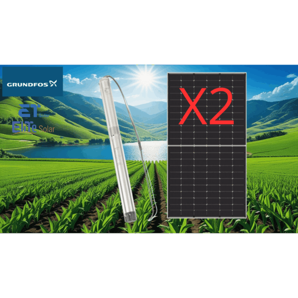 Kit De Bombeo Solar/ Bomba 035Kw / Módulos Solares 610w
