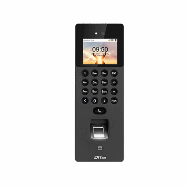 Terminal de Control de Acceso Multi-biométrico / Cámara Binocular 1MP / 3,000 Capacidades de Plantilla / Video Intercomunicador (SIP) / Varias Autenticaciones / Compatible ONVIF y SIP / Firmware AC y TA Push / Interconexión Zlink