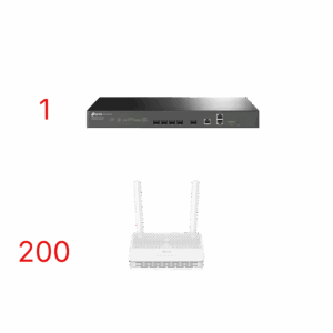 Kit para ISP`s / OLT DS-P7001-04 con Paquete de 200 ONU´s Mo...