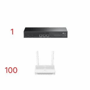 Kit para ISP`s / OLT DS-P7001-01 con Paquete de 100 ONU´s Mo...