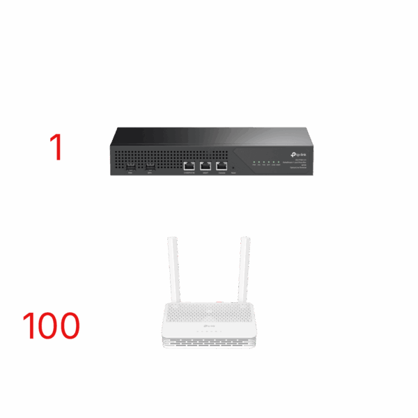 Kit para ISP`s / OLT DS-P7001-01 con Paquete de 100 ONU´s Modelo XC220G3