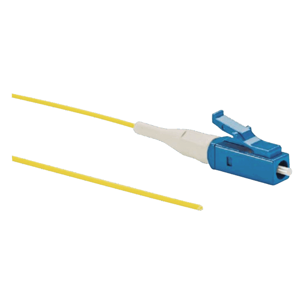 Pigtail de Fibra Óptica LC Simplex, Monomodo OS2 9/125, 900um, Color Amarillo, 1 Metro