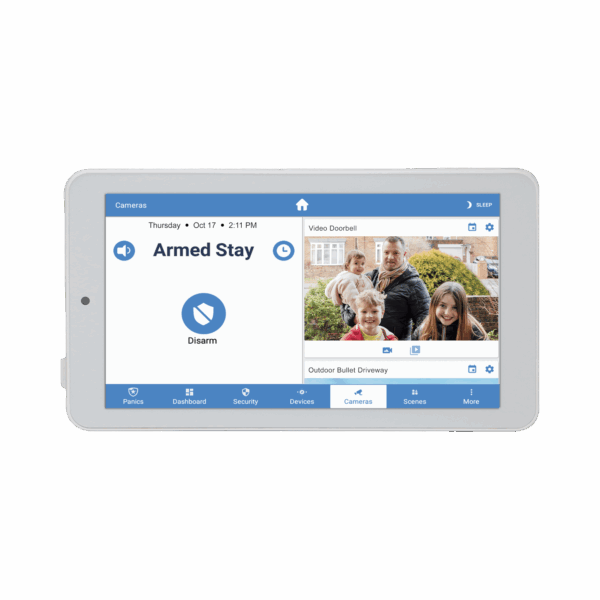ALULA - Touchpad Slimline para Panel ALULA / Pantalla 7'' Android / Control Local de Seguridad / Montaje en Pared y Escritorio / Wi-Fi Cifrada / Batería de Respaldo