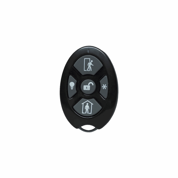ALULA - Control Remoto de Seguridad Cinco Botones / Compatible con Automatización del Hogar / Encriptación Inalámbrica / Indicador de Batería Baja