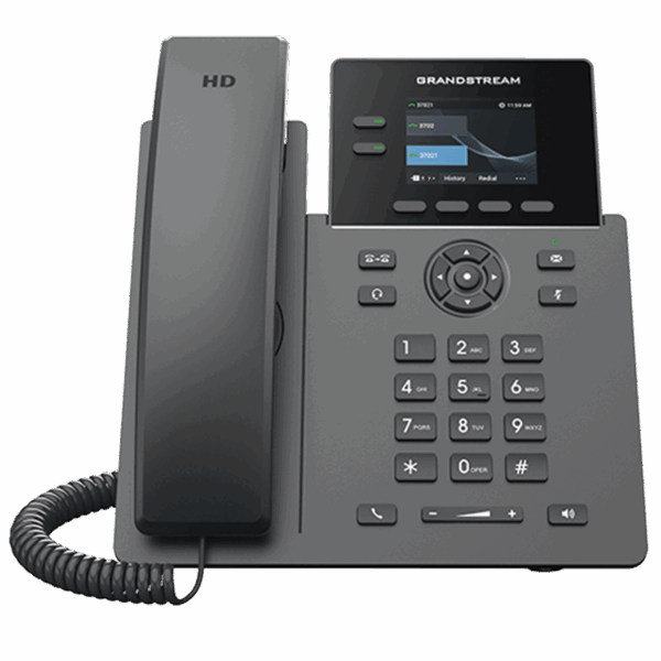 TELÉFONO IP POE GRADO OPERADOR DE 2 LÍNEAS / PANTALLA LCD TFT 2.4 PULGADAS COLOR / 8 BOTONES VIRTUALES MULTIUSO / SEGURIDAD CARRIER-GRADE / COMPATIBLE CON GDMS / AUDIO HD / CONFERENCIAS DE AUDIO 5 VÍAS