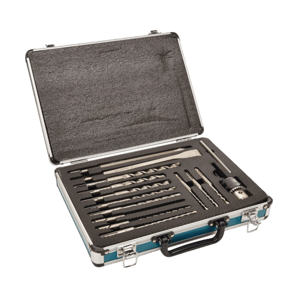 Juego de 14 piezas de Brocas, Cinceles y Broquero SDS Plus Makita