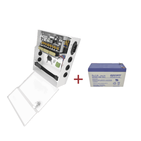 Kit / Fuente PLK12DC8ABK + Batería incluída PL712