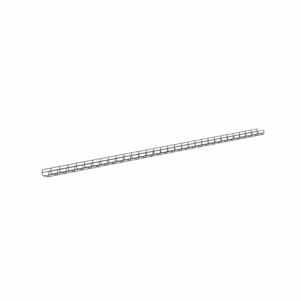 Charola Wire Basket de 12 in (304 mm) de Ancho, 2 in (50 mm) de Alto, 3 m de Largo, Hasta 209 Cables Cat6, Color Negro