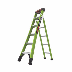 Escalera de Tijera 3 en 1 de 1.8 Metros, Fibra de Vidrio (SK...