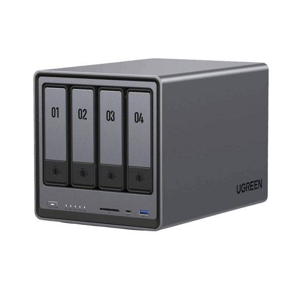 NASync DXP4800 | SO UGOS Pro |  Intel N100 12th Gen Intel® Quad Core™ | 4-Bahias (SATA) hasta 96TB | 2* M.2 SSD hasta 16TB| 8GB DDR5 (Exp. a 16GB) | 2.5Gb Dual Ethernet | HDMI 4K | 2* USB2.0 | 1*USB 3.2Gen | 1* USB 3.2Gen2 | 1*USB-C 3.2Gen2 | SD
