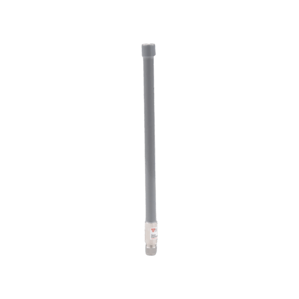 Antena Omnidireccional, mayor distancia de transmisión y recepción de señal en 360º,  Doble banda de 2.4 / 5 GHz, Ganancia de 9 dBi, Conector N-Hembra, Adecuada para entornos exigentes