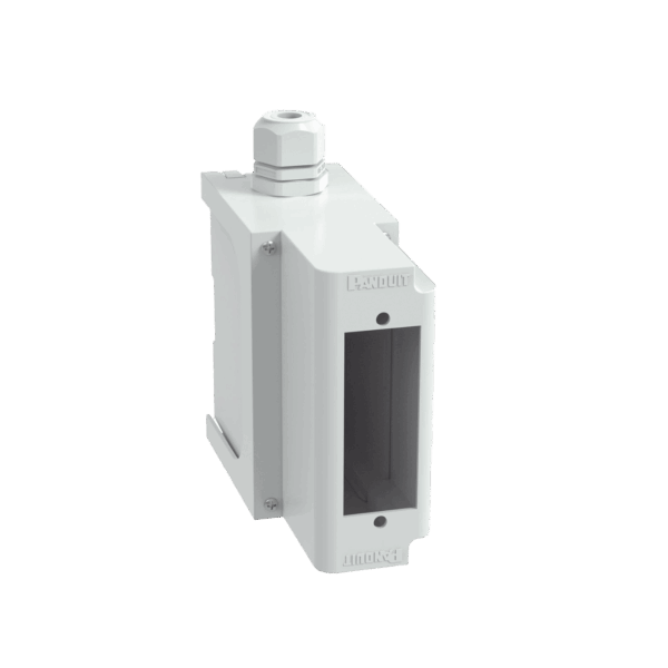 Panel de Parcheo Modular para Fibra Óptica, de Instalación en Riel DIN Estándar de 35mm, Acepta Una Placa Acopladora FAP, De Profundidad Extendida, Color Gris
