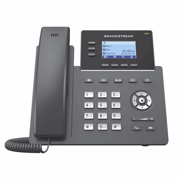 Teléfono IP Grado Operador, 3 líneas SIP con 6 cuentas, puertos Gigabit, codec Opus, IPV4/IPV6 con gestión en la nube GDMS