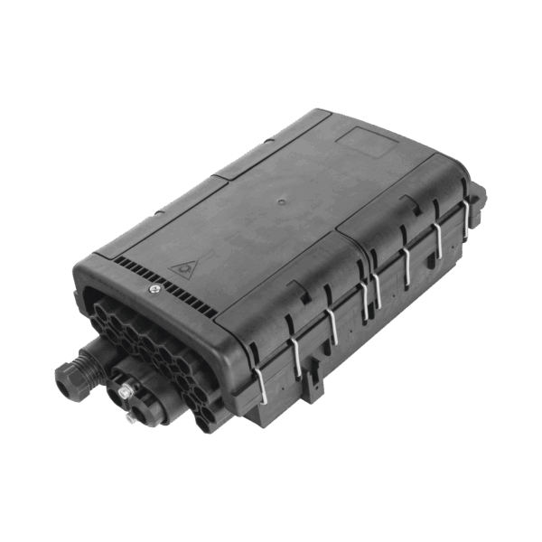 Caja de Distribución de Fibra Óptica para 48 empalmes con 16 acopladores SC/APC, enterrado directo, IP68