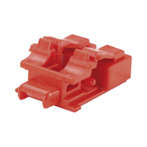 Kit de 10 Dispositivos para Bloquear Puertos de Fibra Óptica LC Duplex, Color Rojo, Incluye Llave de Extracción