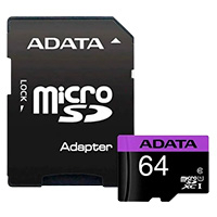 MEMORIA ADATA MICRO SDHC 64GB UHS-I CLASE 10 C/ADAPTADOR (AU...