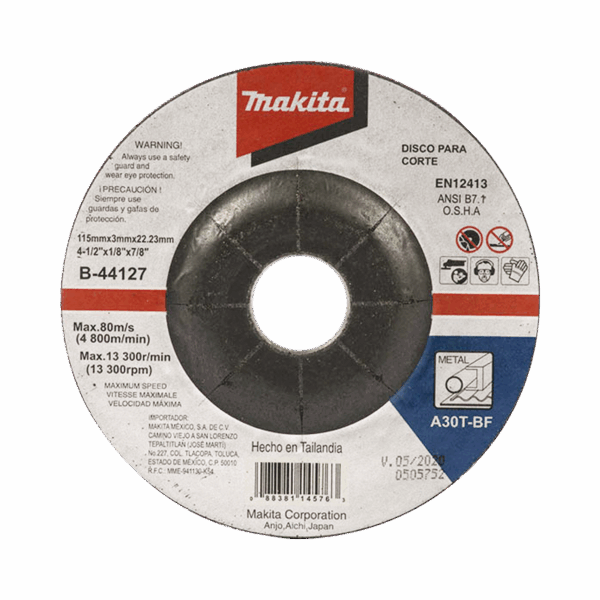 Disco de corte para metal de 4 1/2"