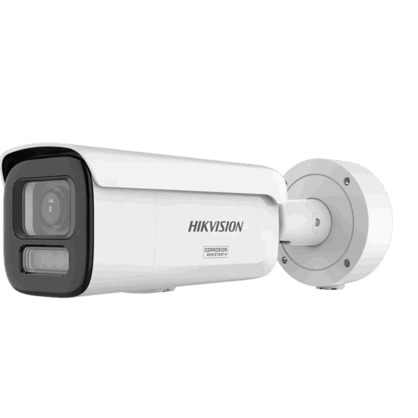 [Dual Light + ColorVu 3.0 + HikAI] Bala IP 4 Megapixel / Lente Mot. 2.8 a 12 mm / 60 mts IR + Luz Blanca / Exterior IP67 / WDR 130 dB / ACUSENSE 3.0 / Microfono Integrado / Metal / NEMA 4X / ACUSEARCH