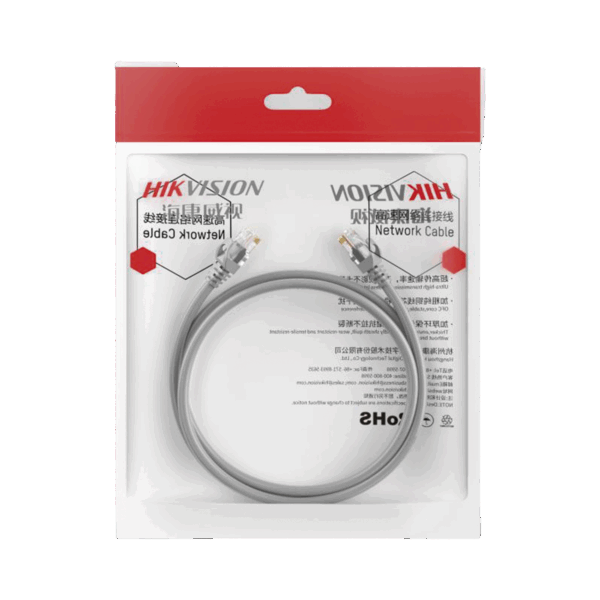 Cable de Parcheo (Patch Cord) / UTP / Cat. 6 (24 AWG) / 10 Metros / Color Gris / Ideal para PoE+ / Interior