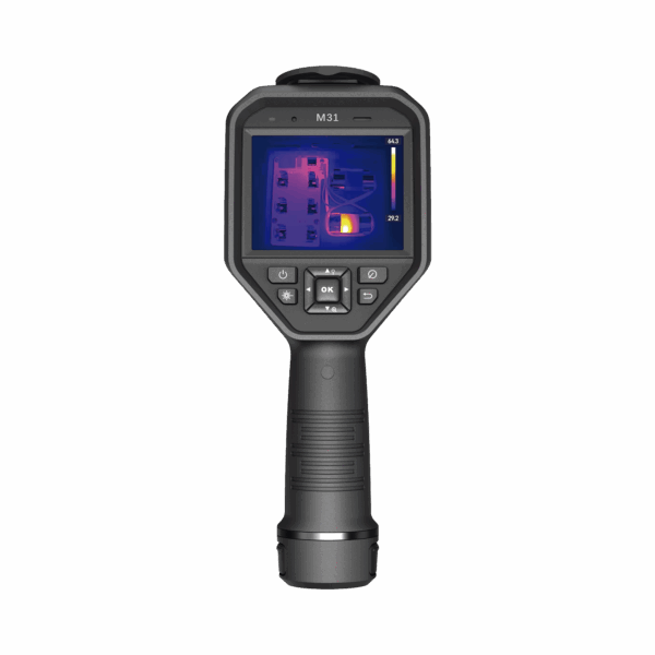 M31 - Cámara Termográfica Portátil Dual / Lente Térmico 9.7 mm (384 x 288) / Lente Óptico (8 Megapixel) / WiFi / IP54 / Ranura MicroSD hasta 64 Gb  / Hasta 5 Horas de Funcionamiento Continuo